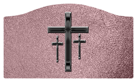 DASHELL-517-BK-SH-OR Black 3 Crosses Shimmer Orchid Background